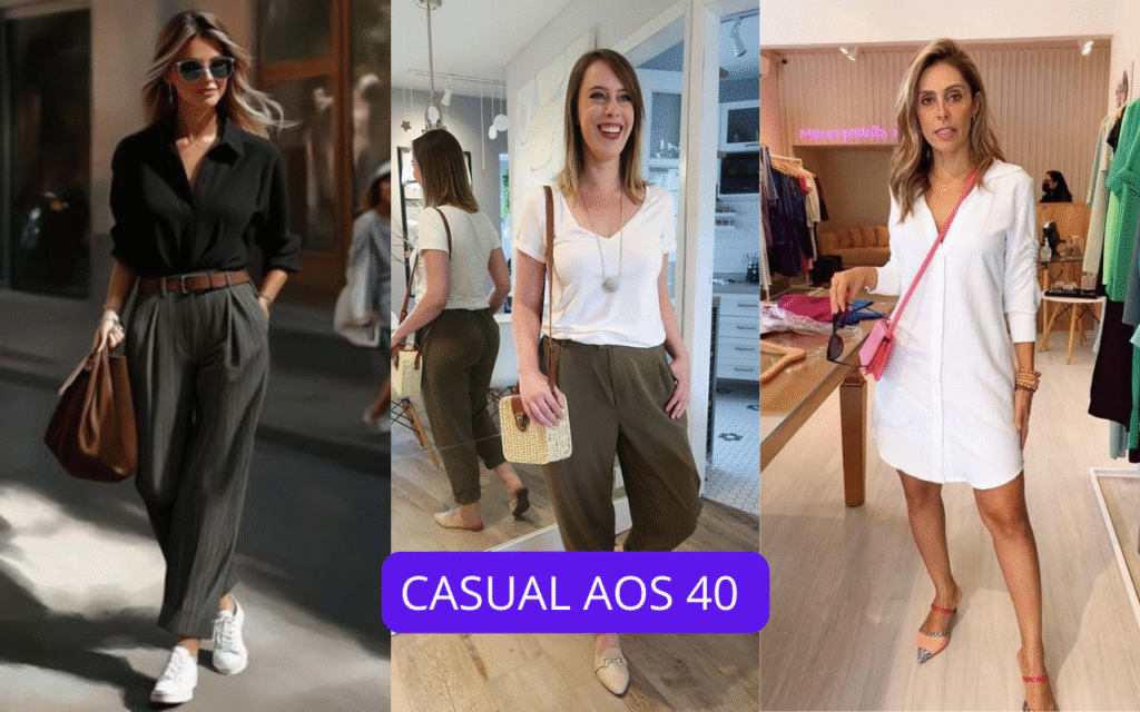 7 Peças-Chave para Looks Casuais Elegantes aos 40 7 Peças-Chave para Looks Casuais Elegantes aos 40